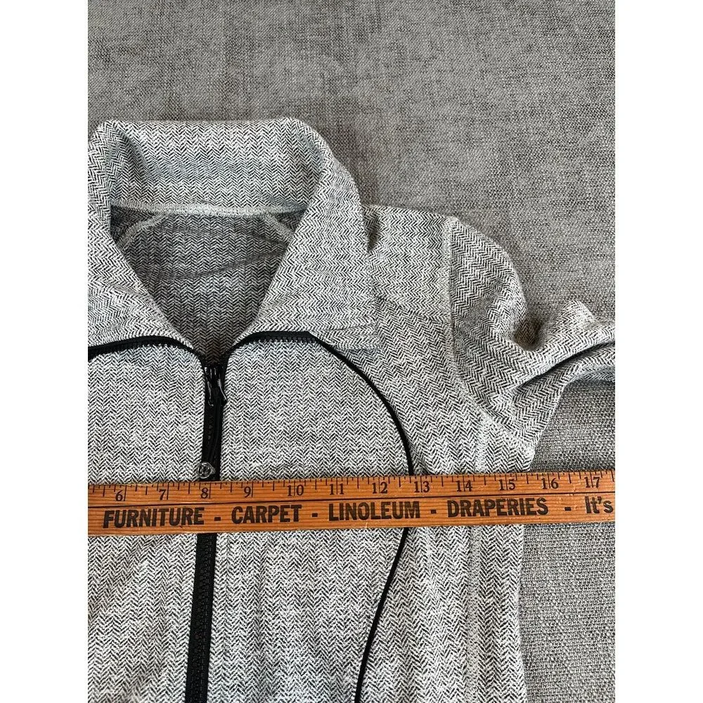 Lululemon Scuba Jacket Women Herringbone High Neck Stretch Pullover Sweater Sz 4 - Picture 4 of 6